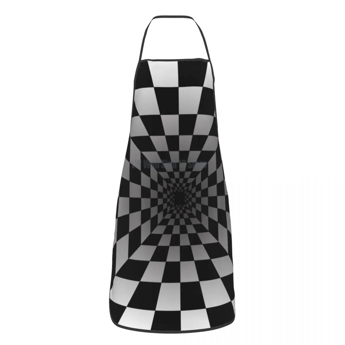 

Unisex Worm Hole Trippy Line Art Pattern Bib Apron Adult Women Men Chef Tablier Cuisine for Cooking Kitchen Geometry Gardening