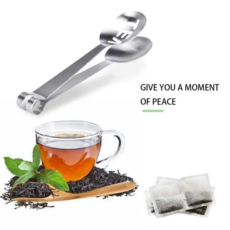 

Stainless Steel Tea Bag Clip Anti-Scalding Tea Set Accessories Stainless Steel Tea Bag Tong Squeezer Tea Set Lemon Slice Clip