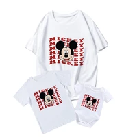 mickey mouse disney family look outfits short sleeve high quality cartoon mother kids matching harajuku casual style t shirt