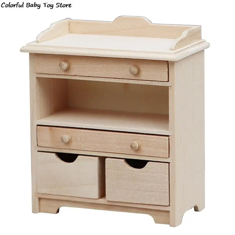 

1:12 Dollhouse Miniature Cabinet Storage Rack Shelf Lockers Model Furniture Decor Toy Doll House Accessories