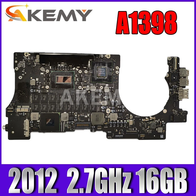 

Материнская плата A1398 для Macbook Pro Retina 15,4 "2,7 ГГц 16 ГБ, материнская плата 820-3332-A 2012 A1398, материнская плата ноутбука