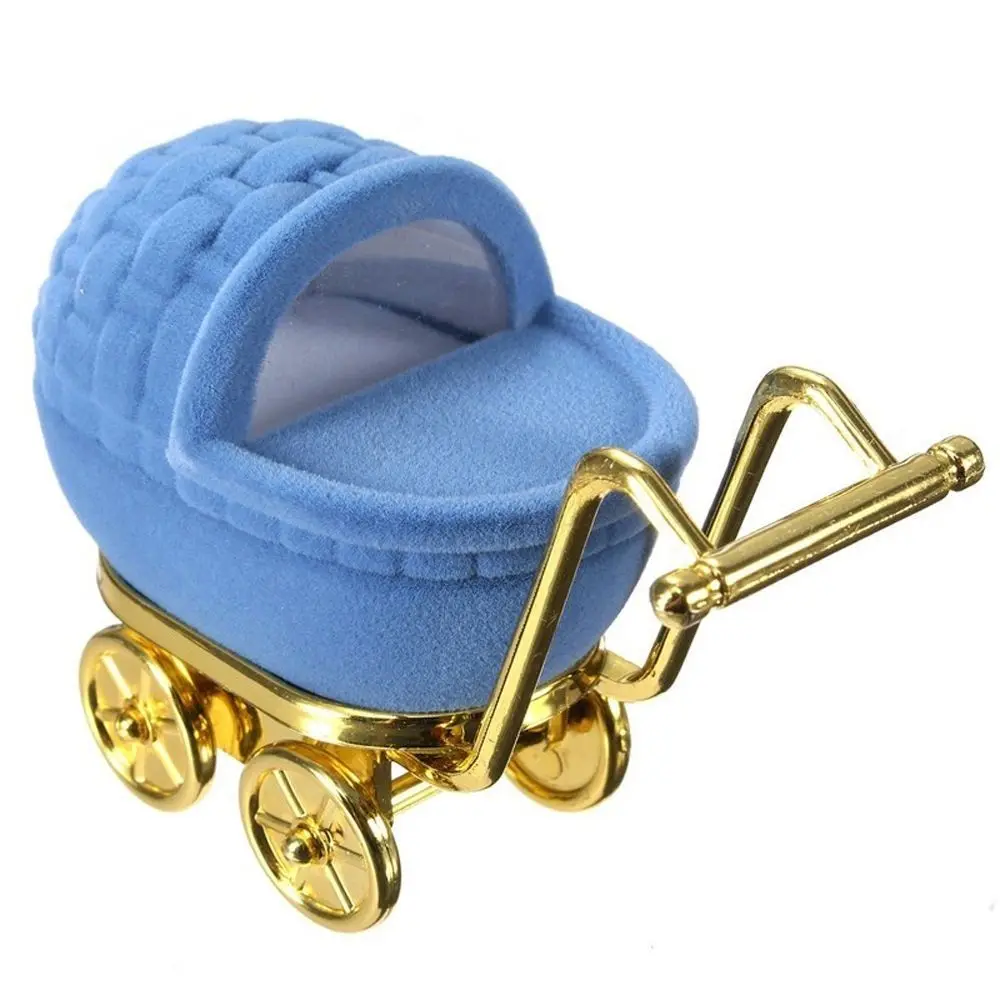 

New Accessories Fashion Portable Velvet Stroller Ring Box Jewelry Display Holder Gift Case Storage Case