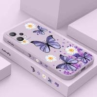 purple butterflies case for oppo realme 9 9i 8 8i 7 7i 6 pro plus c31 c35 c1 c11 c12 c15 c20 c21y c25 c25s cover