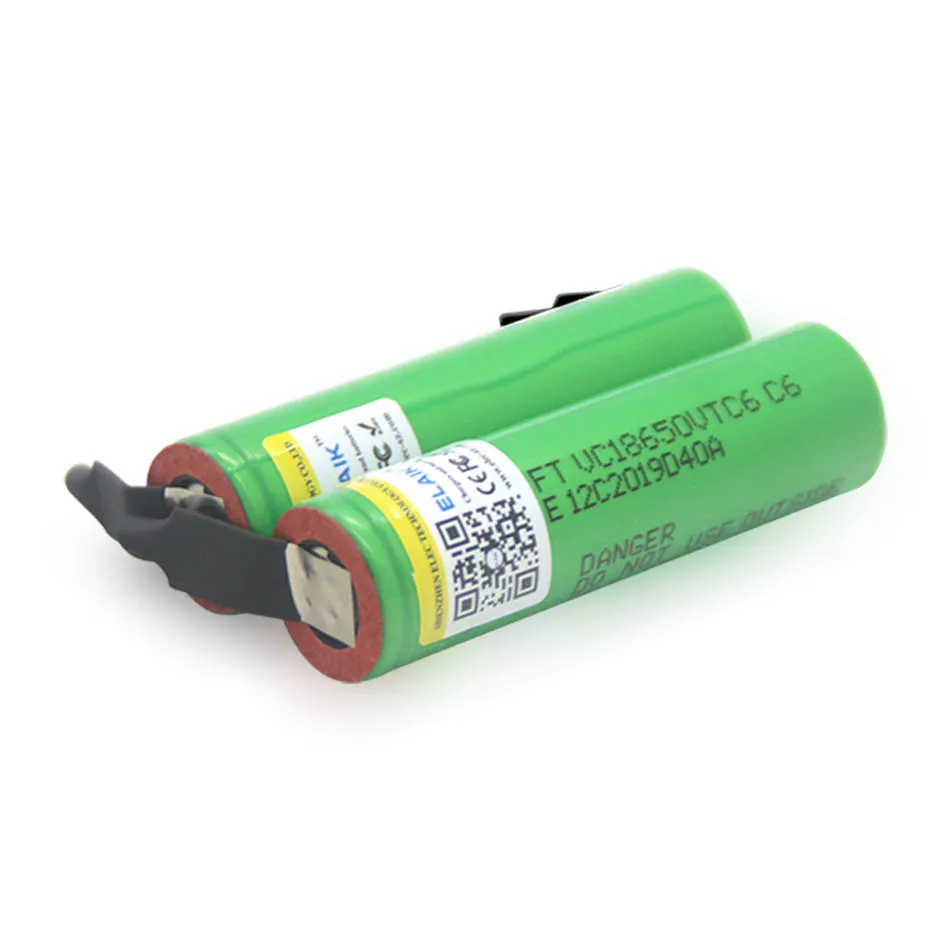 

2023 Elaik vtc6 3000 v mah li-ion akku 30a entladung für vtc6 batterie diy nickel blätter