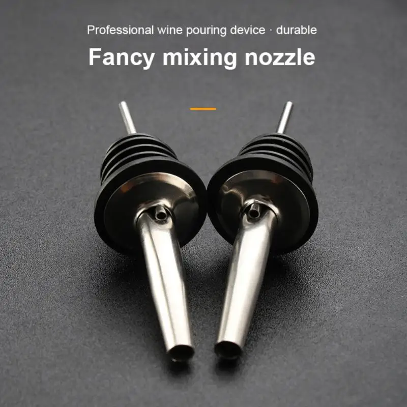 

Hot Sale 1Pcs Stainless Steel Liquor Spirit Pourer Flow Wine Bottle Pour Spout Stopper Barware Kitchen Tools Bar Accessories