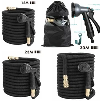garden hose expandable magic flexible water hose hose plastic hoses pipe with spray gun to watering black 15m23m30m