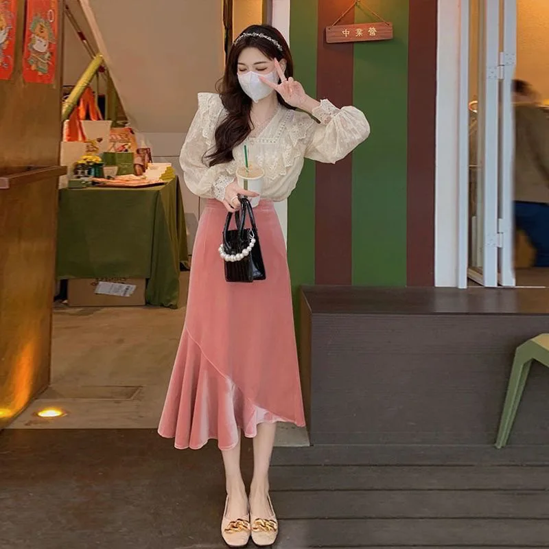 Твидовое платье в гонконгском стиле одинаковый комплект новинка 2024 ранняя осень