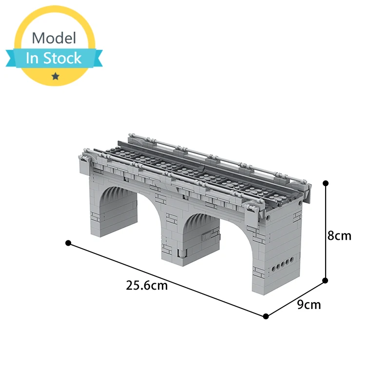 

MOC Crosssea Viaduct Train Track Bricks Set Marine Transportation Building Blocks Model DIY Collection Hobby Children's Toy Gift