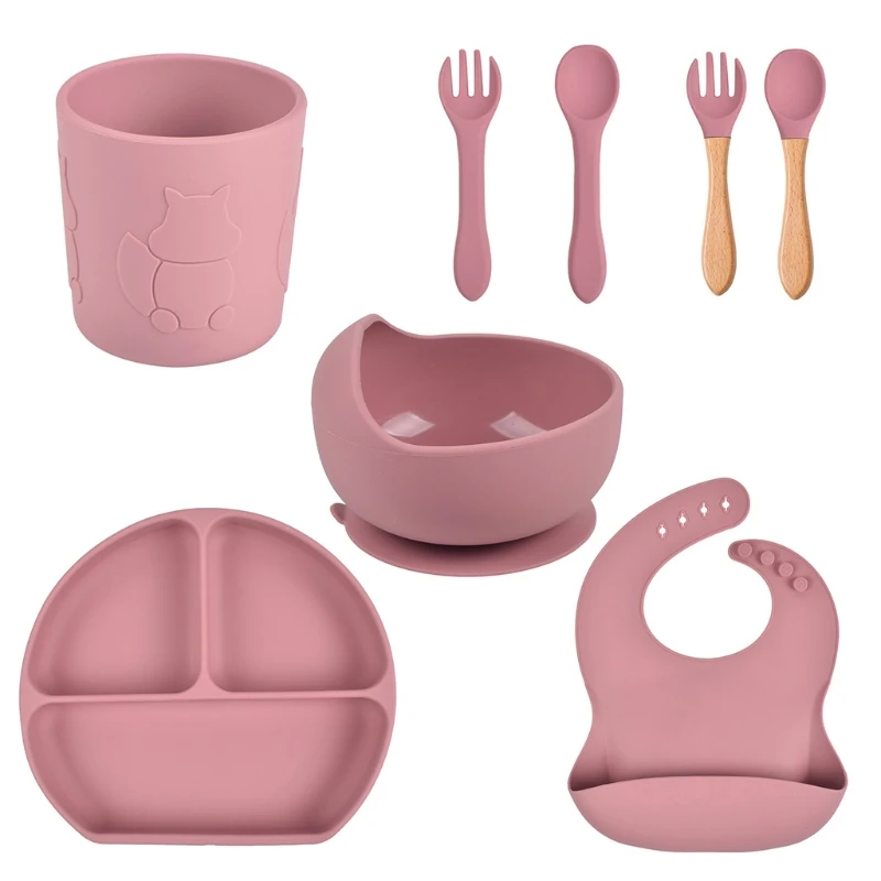 

Набор силиконовых тарелок, ложек и вилок, 8 шт.