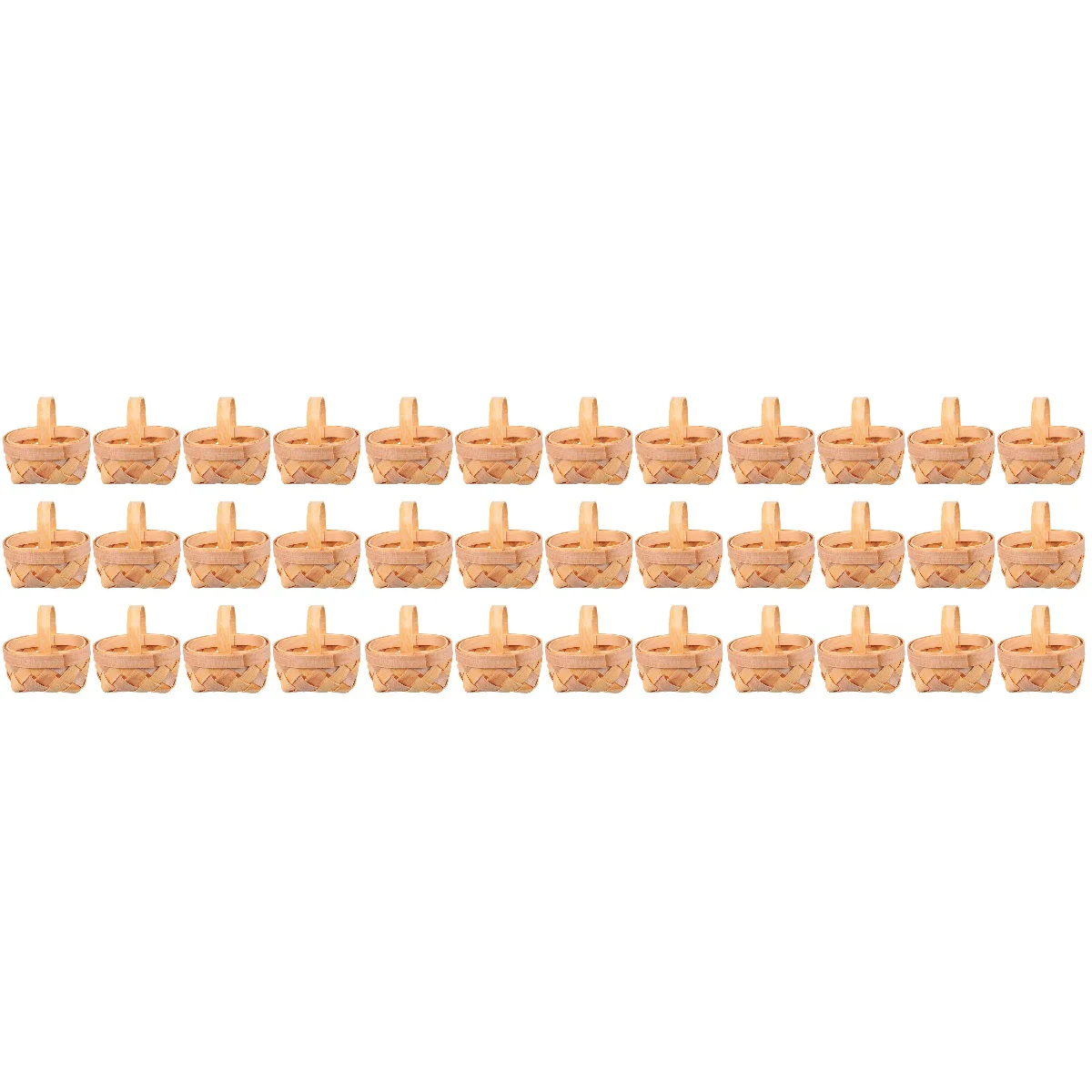 

Basket Mini Baskets Woven Wicker Gift Picnic Handle Wood Rustic Candy Flower Miniature Chip Wooden Ornaments Willow Rattan