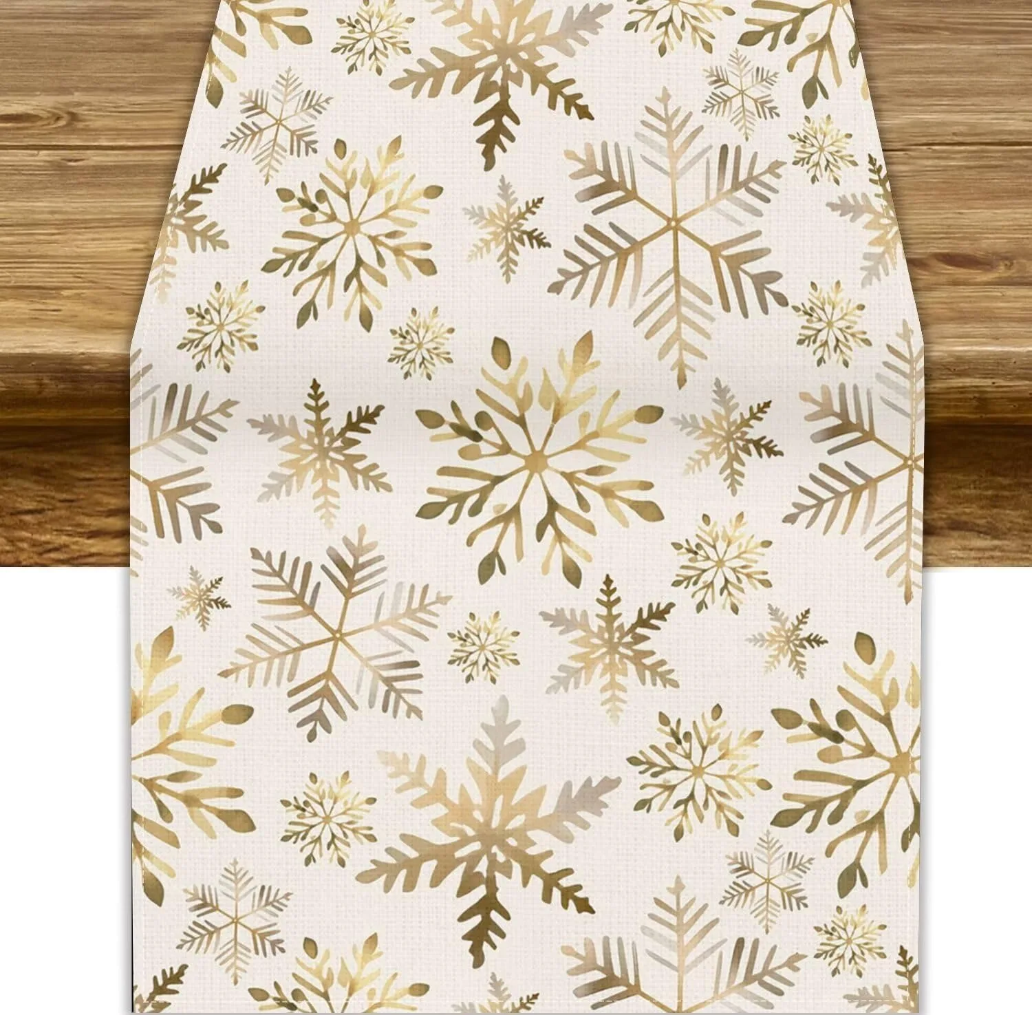 Рождественский тканевый коврик с золотой снежинкой