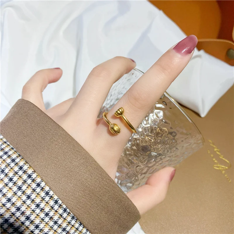 

Two Generations of Huanlianpeng Ring Female Index Finger Ring Opening Can Be Adjusted Fashionable Personalized Simple
