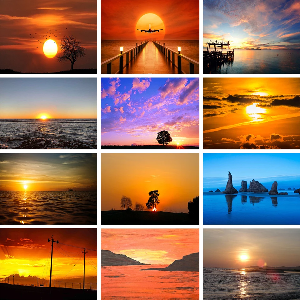 

5D DIY Diamond Painting Landscape Rhinestone Picture Full Diamond Embroidery Mosaic Cross Stitch Landscape Kit Home Decoration