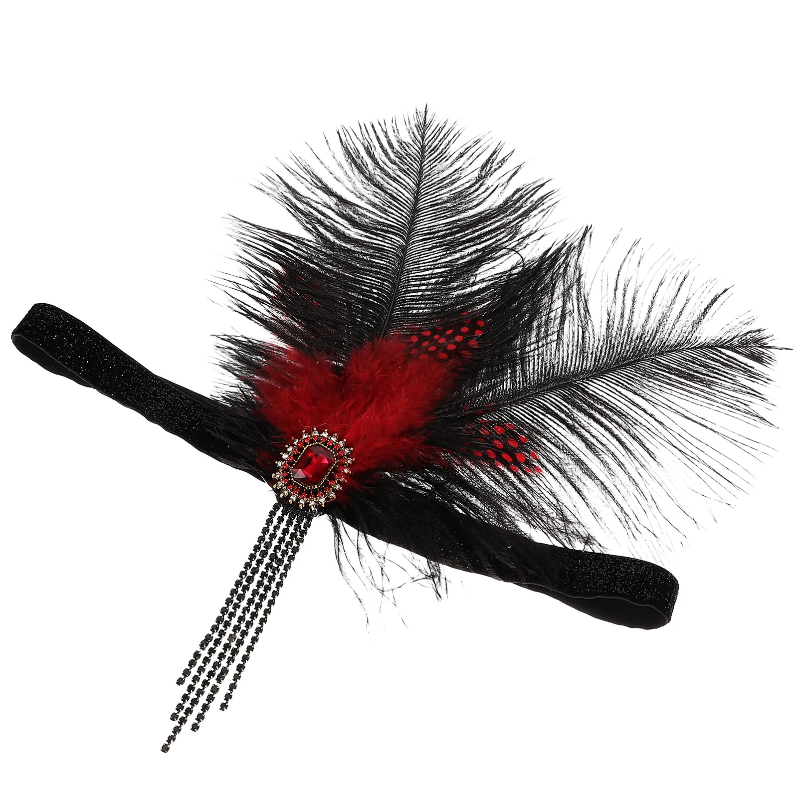 

Plume Headband Women Forehead Hair Band Cosplay Headpiece Vintage Hair Accessory Wedding Headdress