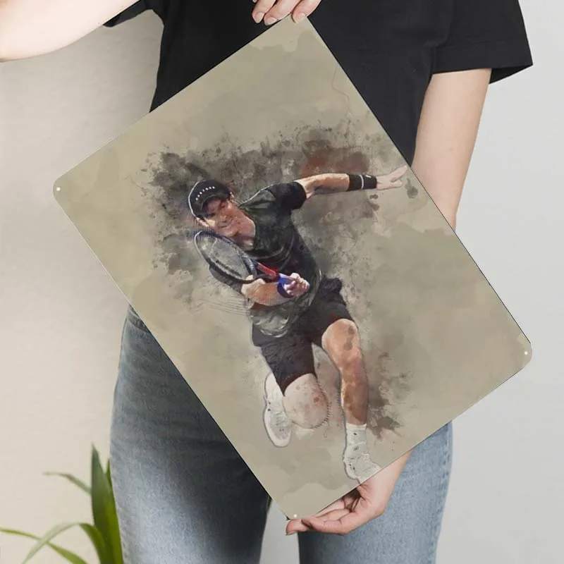 Спортивный плакат с надписью Энди Мюррей Настенный декор для гостиной мужской