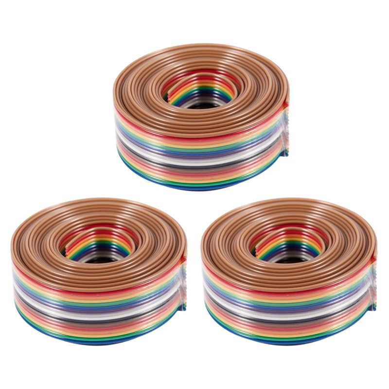 

2X 2M 1.27Mm Pitch 16 Pin Flat IDC Ribbon Extension Cable Wire