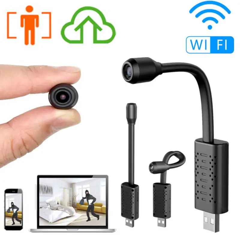 

Мини-видеокамера с USB, 1080P, поддержка Wi-Fi, TF-карты 128 ГБ