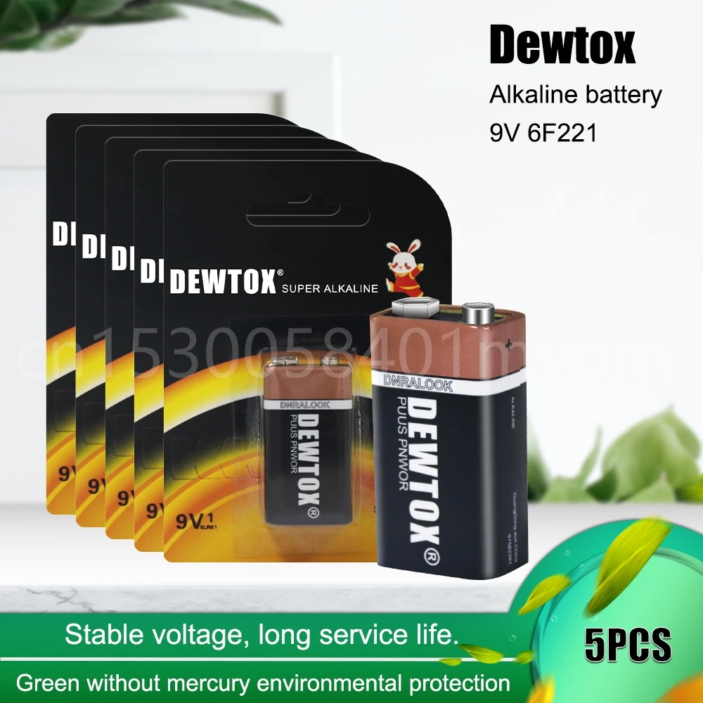 5 шт., щелочные батареи для MP3 Walkman 6F22 PPP3 6LR61 MN1604