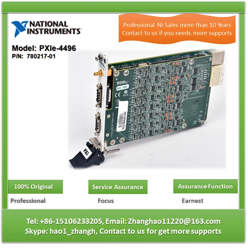 

NI PXIe-4496 16-Input, PXI Sound and Vibration Module 780217-01