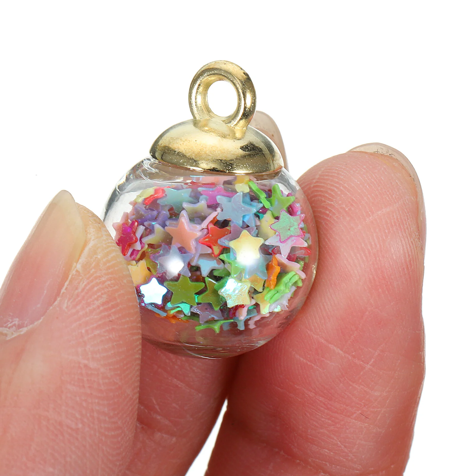 50 Pcs Accessories Glass Ornaments Adorable Pendants DIY Ball Bracelet Earrings Handmade Necklace Charm