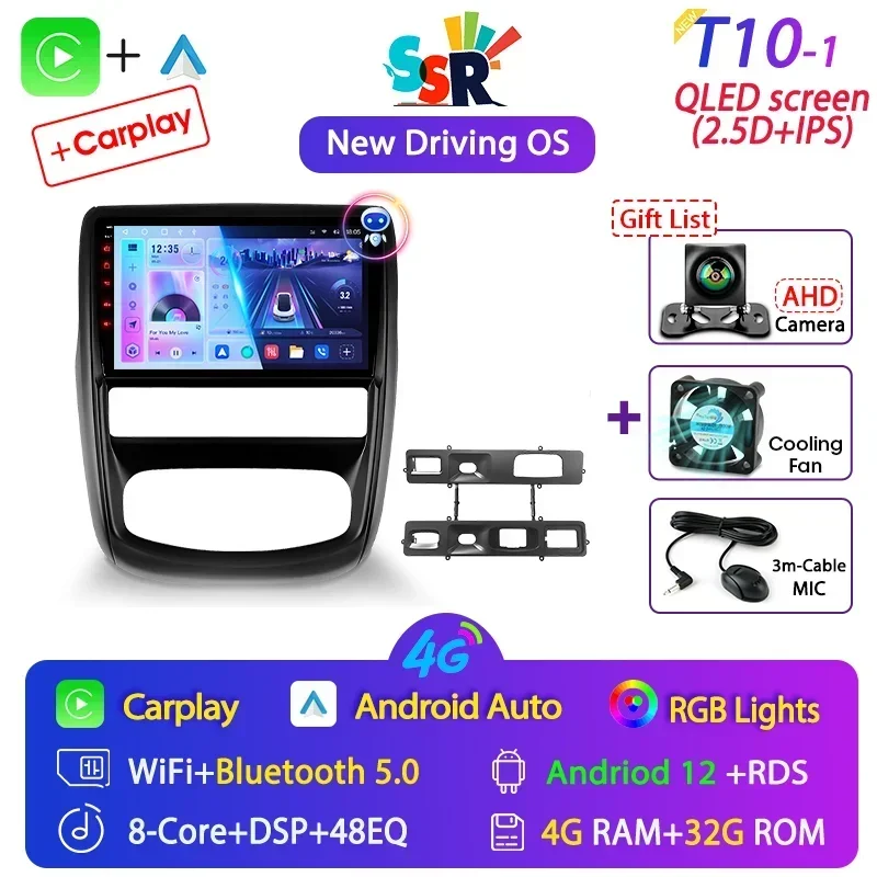 

Автомагнитола Srnubi 2DIN на Android 2010 для Renault Duster 1 2014-2015 для Nissan Terrano 3 2022-