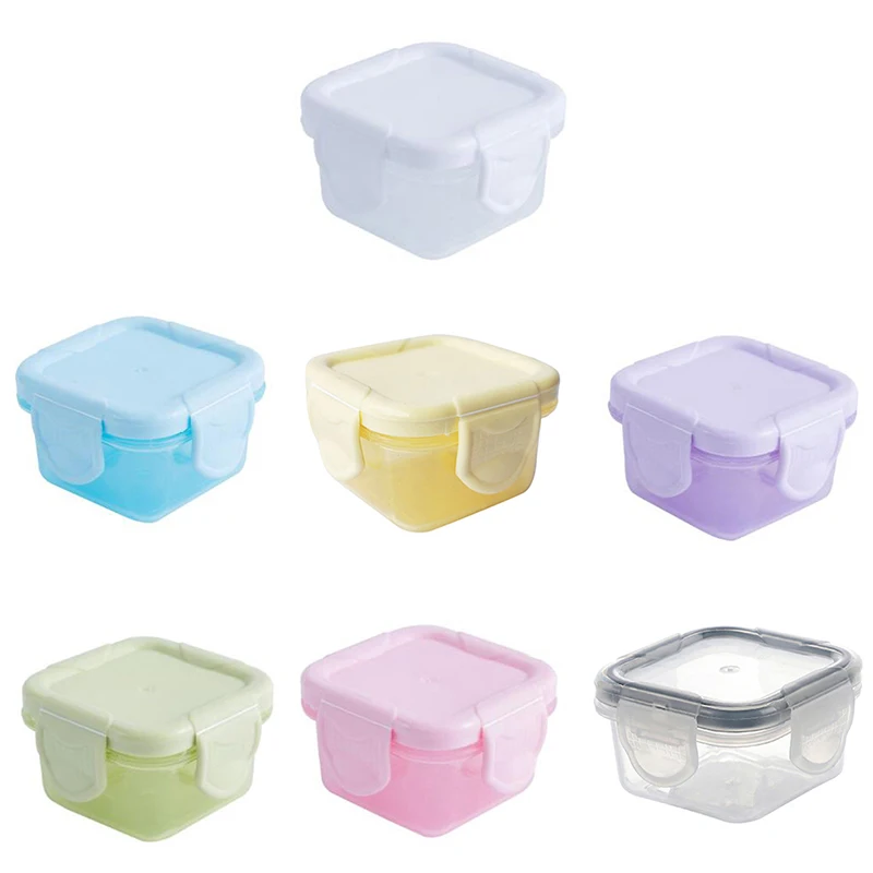 

1Pc 60ml Portable Baby Food Storage Freezer Containers Jam Dispenser Box Lunch Box Mini Food-grade Thickened Sealed Fresh Box