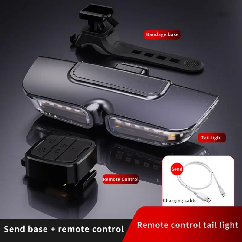 

High Brightness Bike Light Led 360-degree Rotation Riding Tail Lamp 4 Modes Intelligent Remote Control Lamp Warning Lantern
