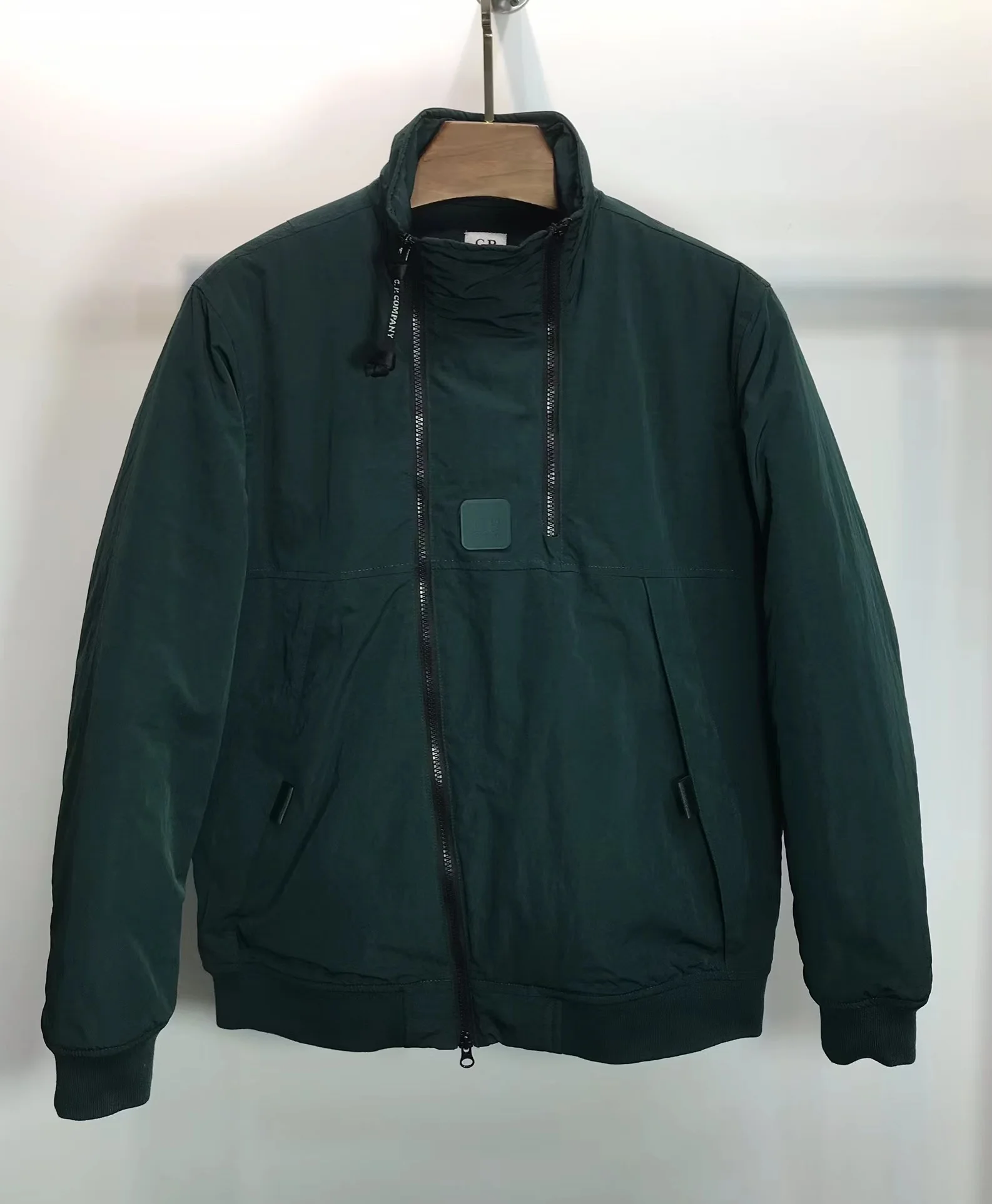 

Winter Coat Men Cp Irregular Double Zipper Casual Daily Couple Down Jacket Parka Outwear Polyester Padded Hooded Coat