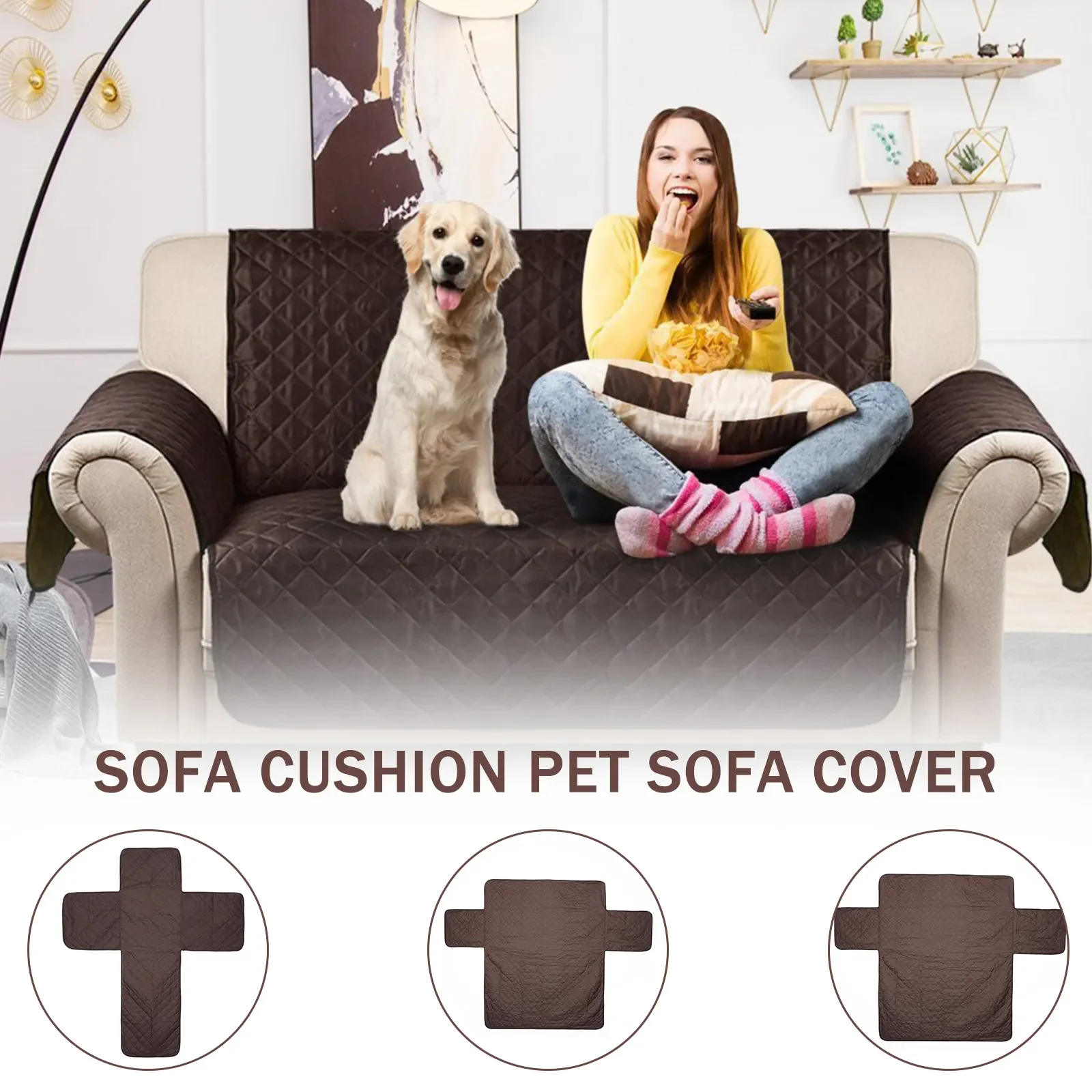 

Водонепроницаемый коврик для собаки, многоразовый коврик для мочи домашних животных, моющийся подстилка, коврик для миски с рисунком костя...