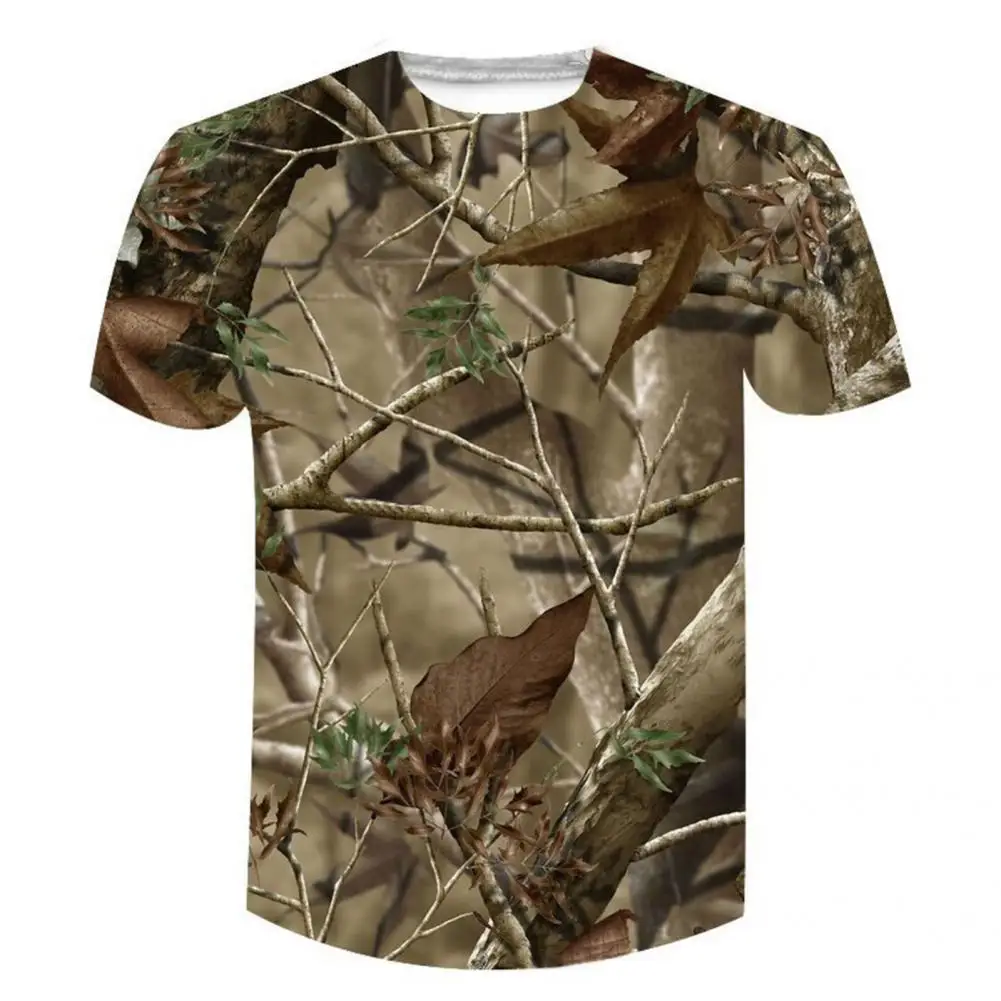 

Great Camouflage Men T-shirt Summer T-shirt Short Sleeve Round Neck