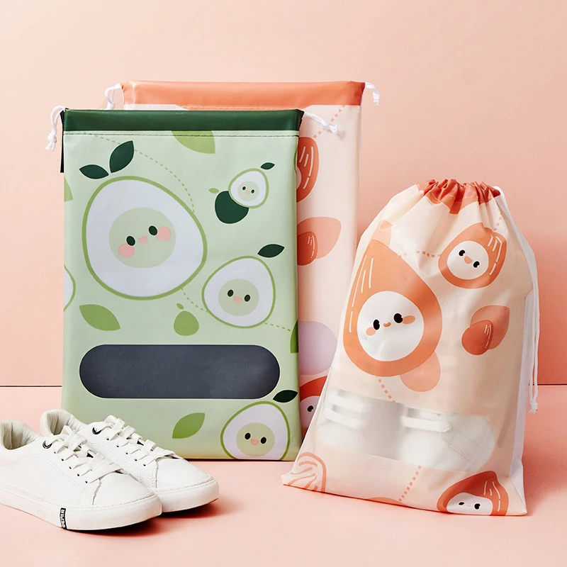 

Portable Travel Storage Bag Portable Shoe Storage Organizer Waterproof Plastic Storage Bag Drawstring Eco Bags Cosmetic Bags