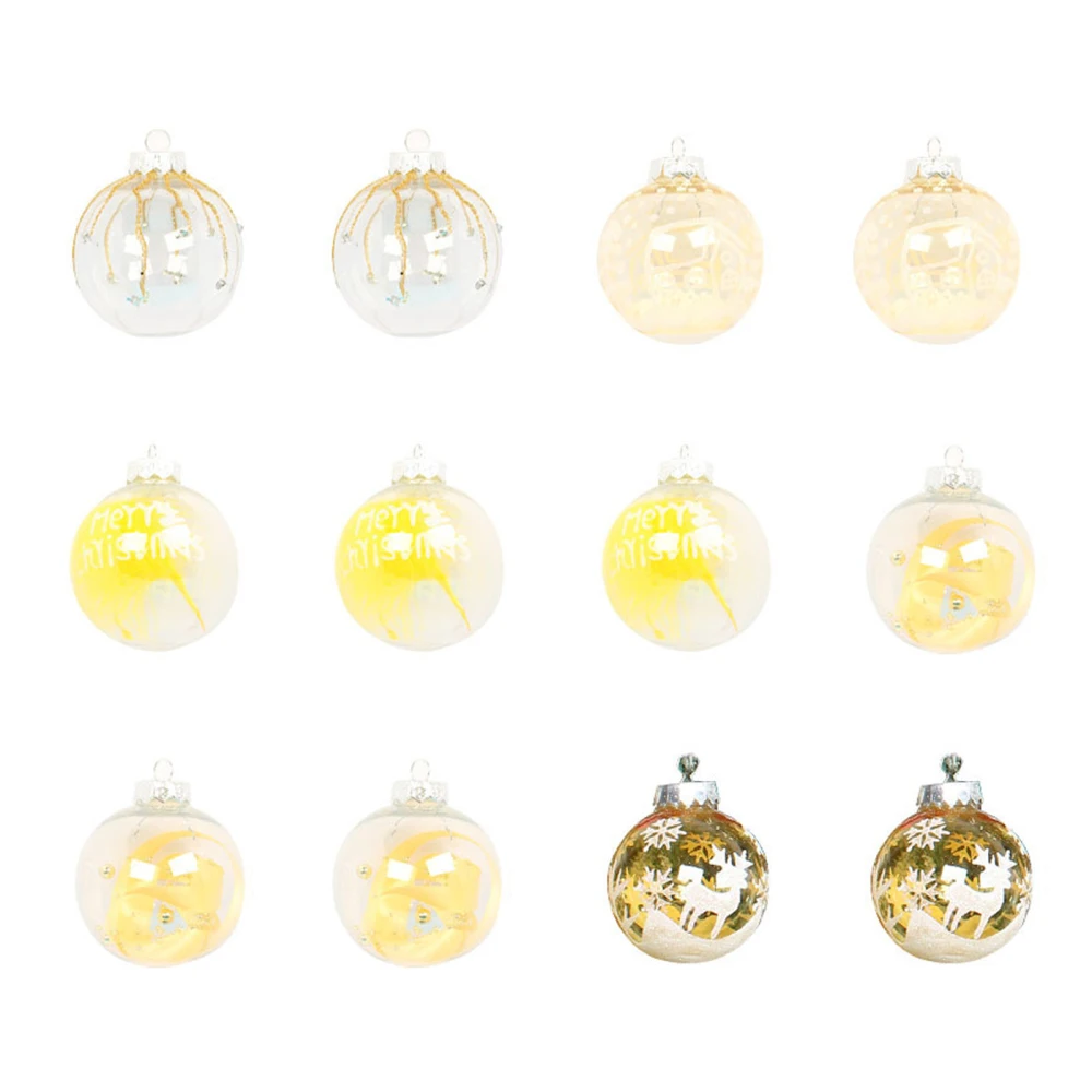 

Подвеска в виде дерева, подвесной шар, прозрачный, желтый, зеленый, синий, розовый, пластиковый, для домашних животных, Рождественский Декор, праздничное вечерние шение, шары для творчества