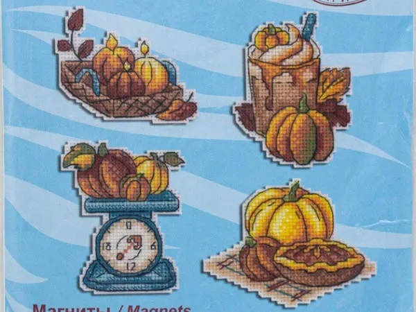 Наклейка на холодильник пластиковый холст вышивка рукоделием поделки для