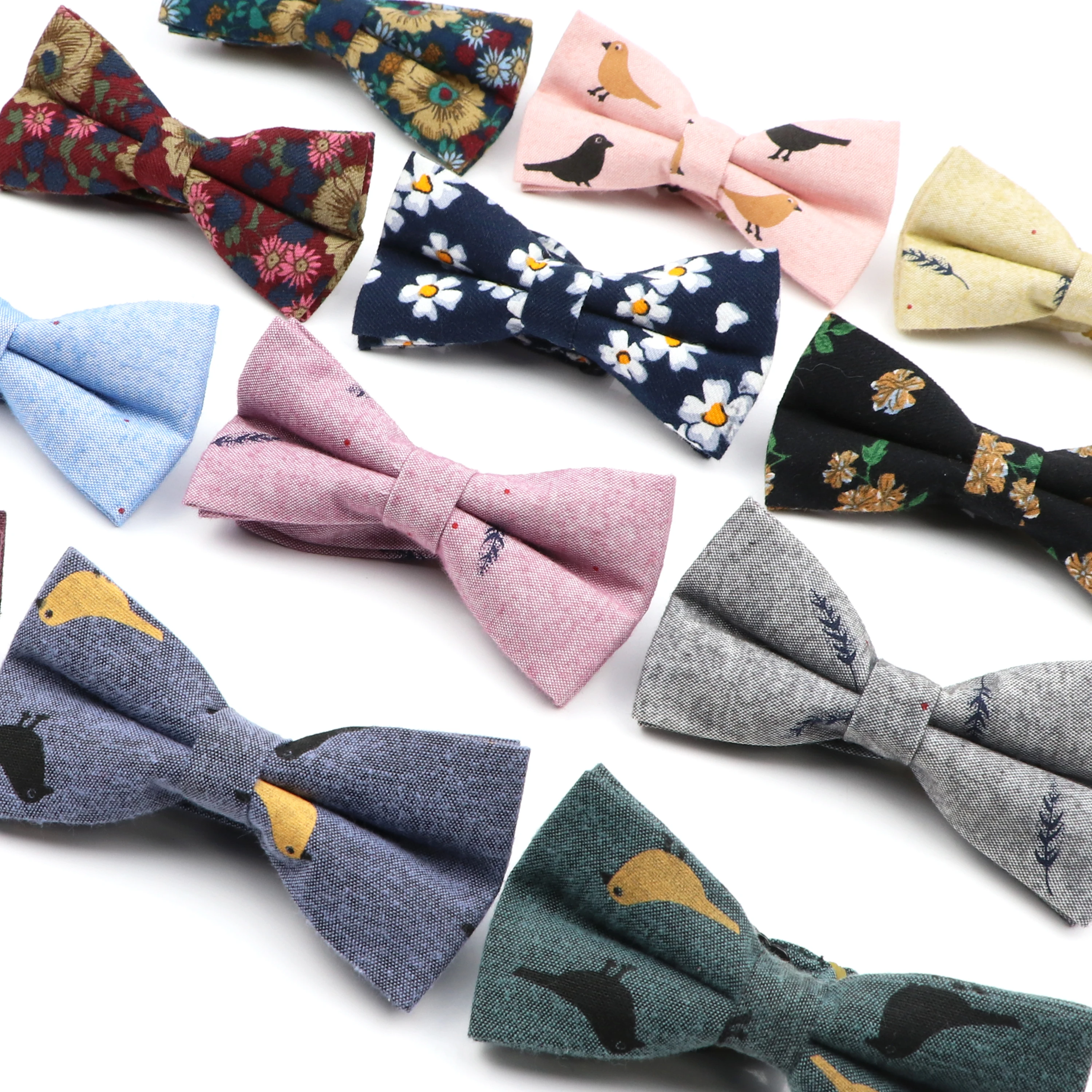 Модные галстуки-бабочки для мужчин 100% хлопок ручная работа повседневный шейный