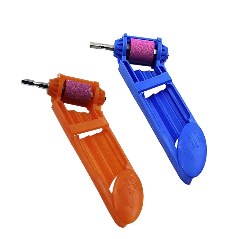 

2 шт. точилка для сверл, портативный алмазный инструмент для заточки сверл, включает в себя один дополнительный гаечный ключ (оранжевый + син...