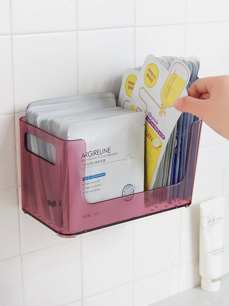 

cosmetic Desktop rack free punch dormitory bathroom toilet vanity mask box storage shelf