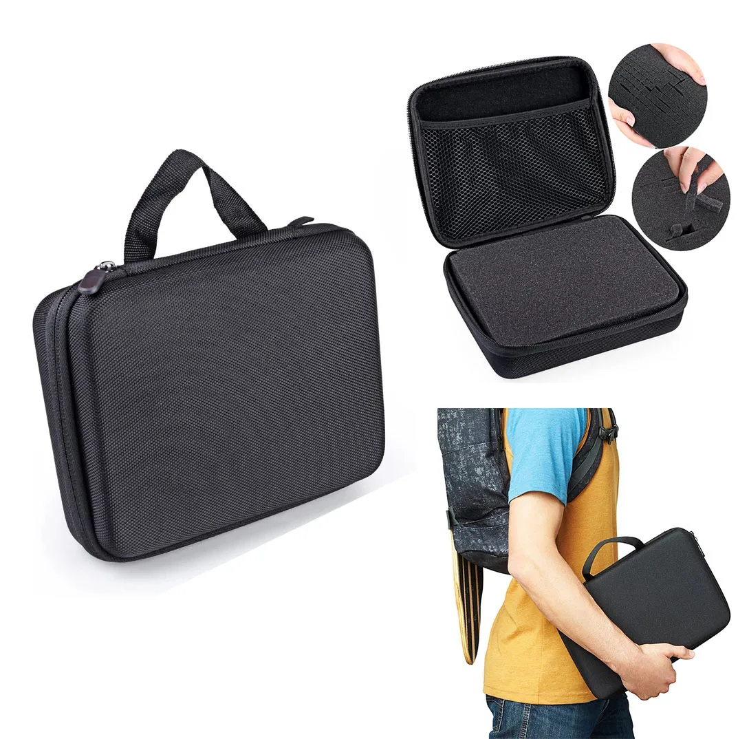 

Camera Case DIY Travel Storage Box Portable Bag Foam Shockproof for Insta360 One RS GoPro 10 Xiaomi Yi Action Camera Accessories
