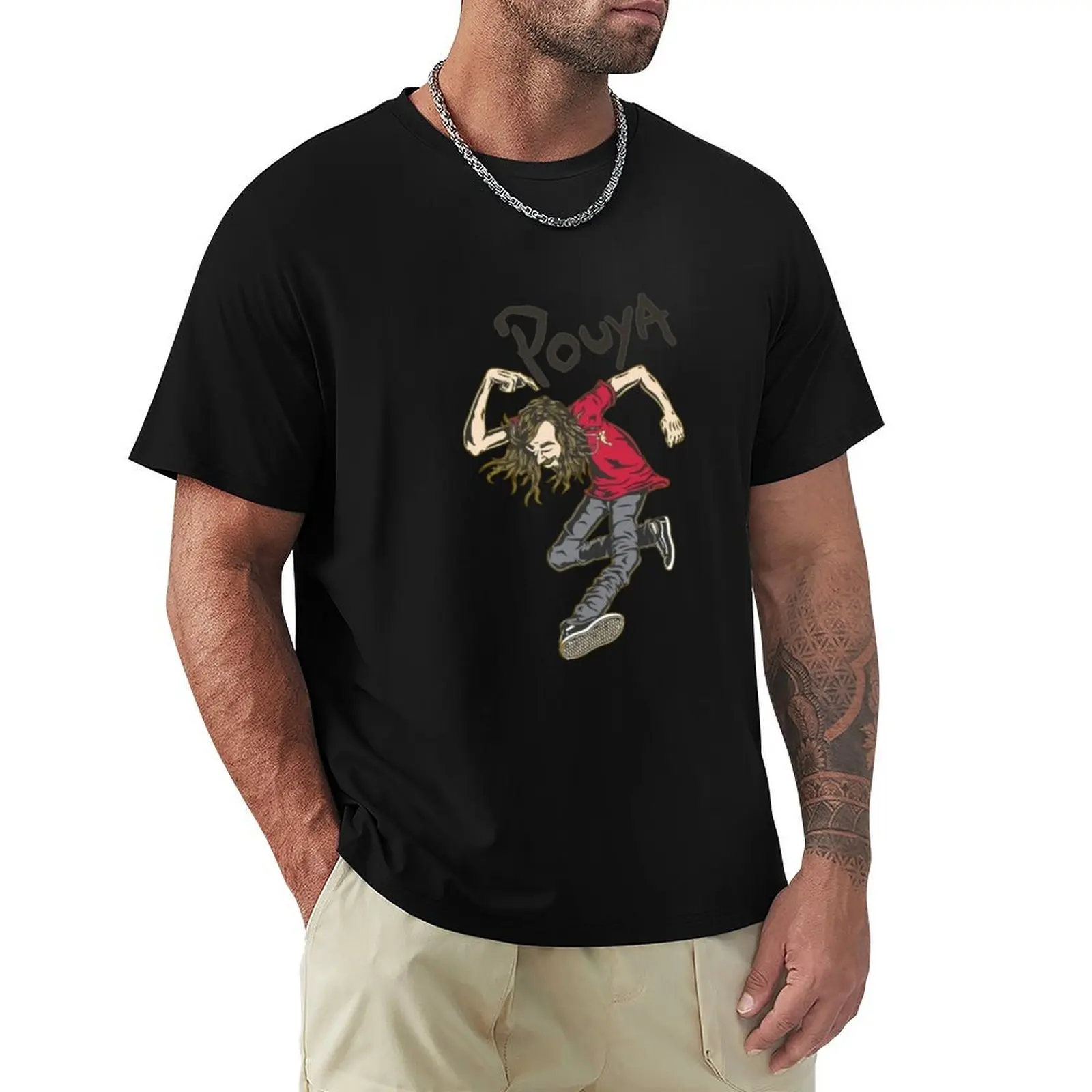 Фото Футболка Pouya 1 с минималистичным графическим принтом №1