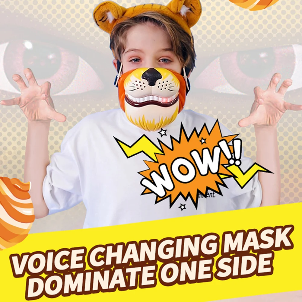 

LED Lights Voice Changing Santa Claus/Pirate / Lion Mask Halloween Christmas Adult Face Cosplay Props Decorative Mask