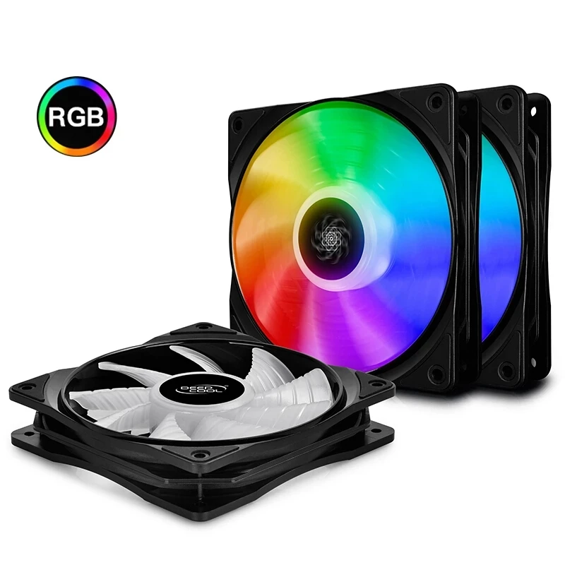 

DEEPCOOL CF120 3 in 1 120mm Addressable 5V/3PIN RGB Fan Quiet Computer Case Cooling Fans Cooler Replace Fan With Controller