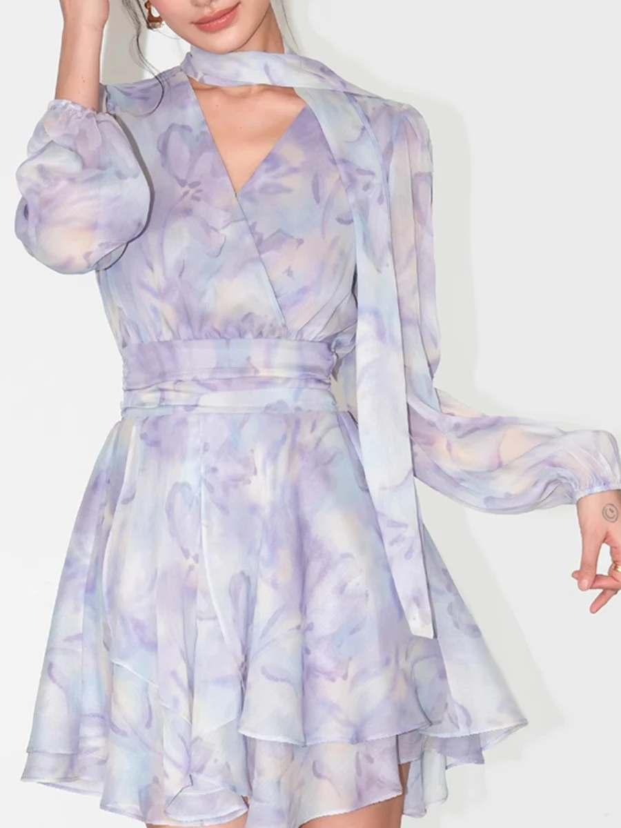 TWOTWINSTYLE свободные платья на шнуровке с цветными блоками для женщин лоскутное