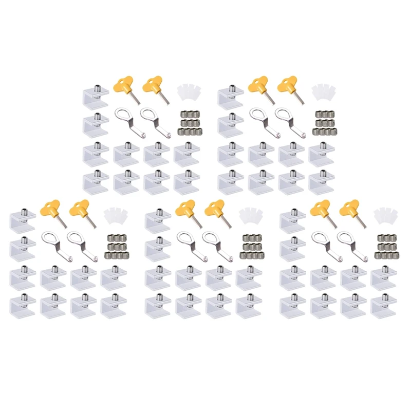 

HOT SALE 50PCS Adjustable Sliding Window Locks Stop Aluminum Alloy Door Frame Security Lock Child Window Locks With Key