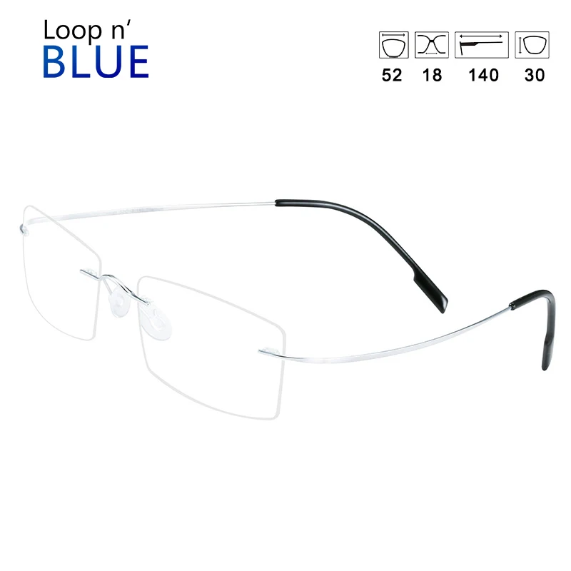 Бренд Loop из чистого титана оптические очки без оправы для мужчин и женщин винтов