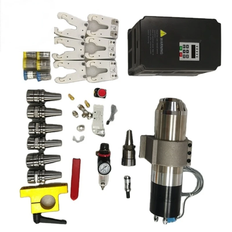 

3.5KW BT30 Spindle CNC Engraving Milling Metal ATC Spindle 3500W ER32 Toolholder 220v/380v VFD CNC Parts