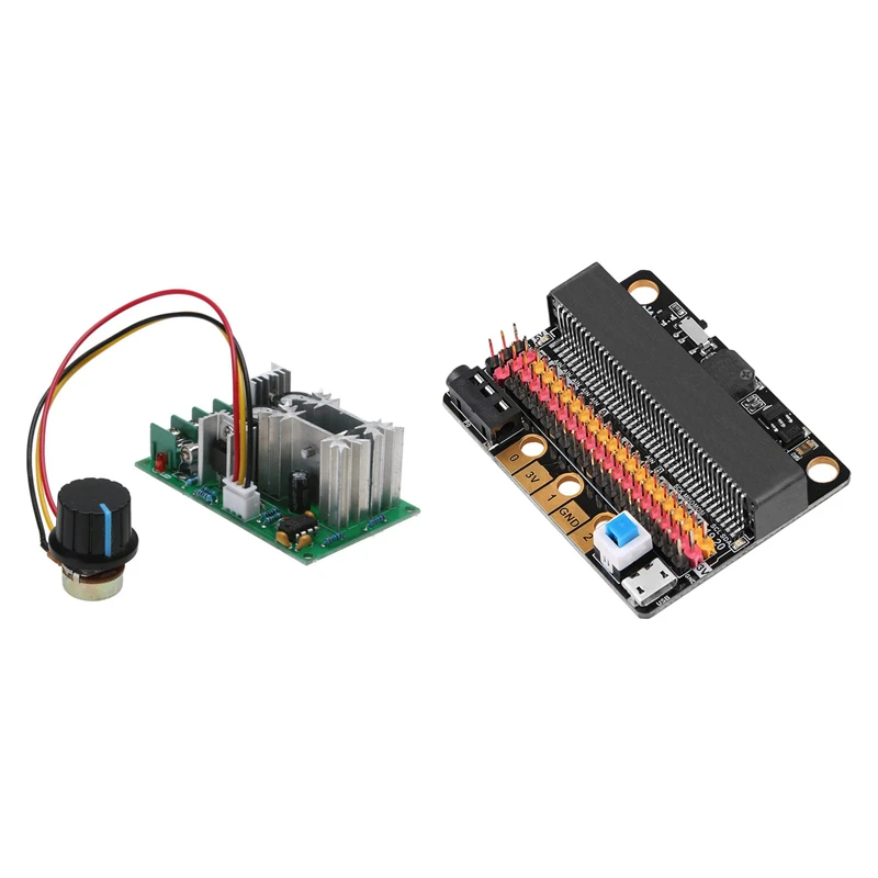 

20A PWM Контроллер скорости двигателя постоянного тока 12V 24V 36V 48V с Micro-Bit Плата расширения IOBIT V2.0 защитный адаптер