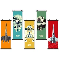 hd print movie plastic scroll hanging marvel picture star wars characters canvas painting decor home room wall art modern poster