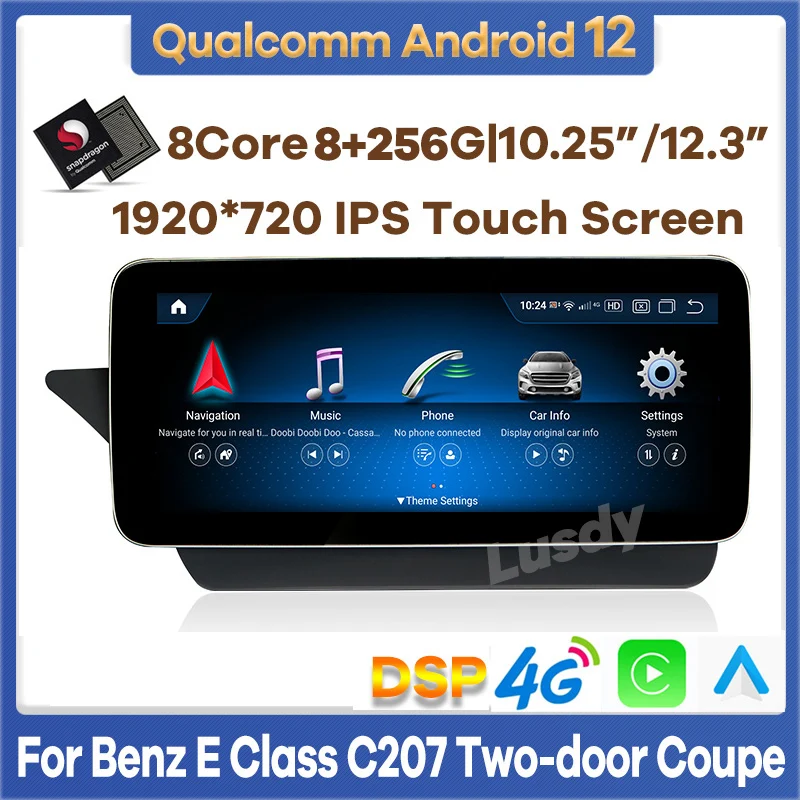 

Android 11 Qualcomm 6+128G Car Multimedia Player GPS Radio Stereo for Mercedes Benz E Coupe W207 A207 C207 2009-2016 CarPlay