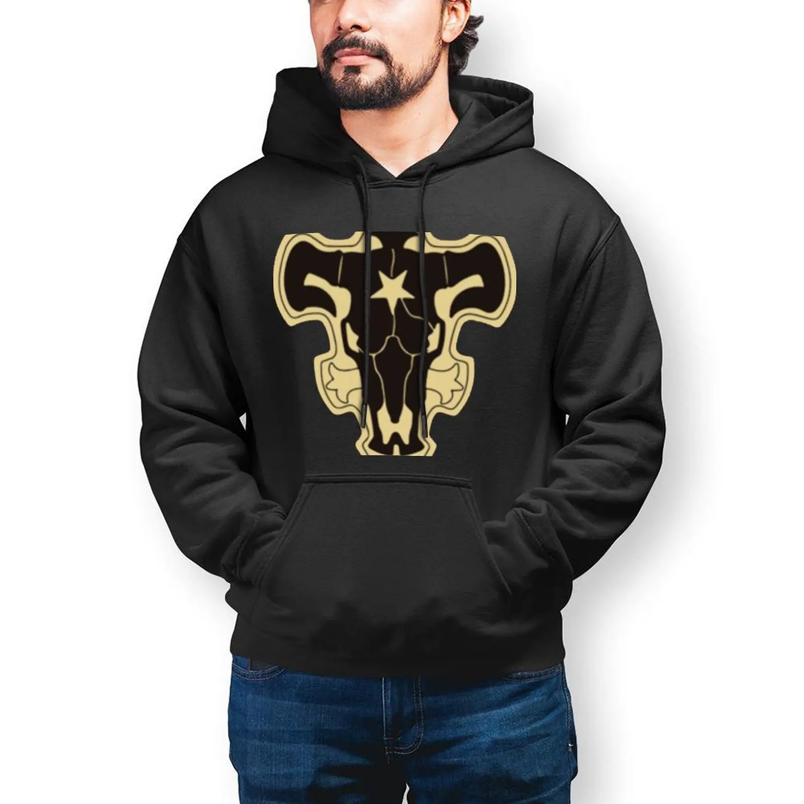 

Мужская Зимняя Повседневная Толстовка с капюшоном, черного цвета