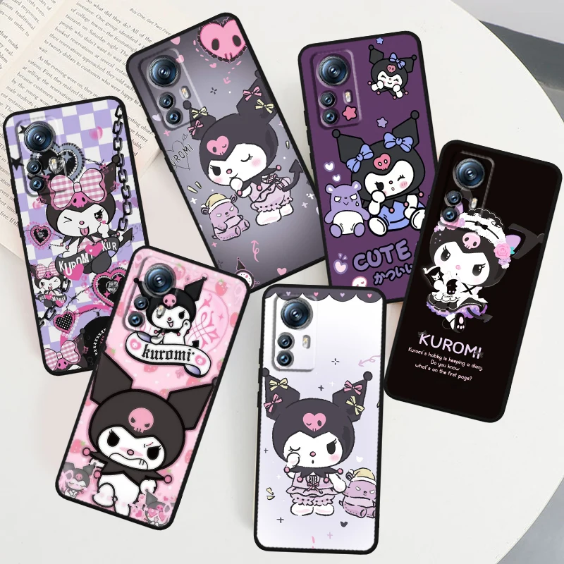 

Sanrio Cartoon Kulomi Cute Phone Case For Xiaomi Mi 13 12T 12 11T 11i 11 A3 10T 10 CC9E 9 Pro Lite Ultra 5G Cover Black Funda