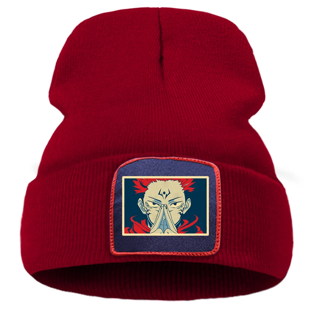 

Балаклава Gojo Satoru винтажная женская шапка с аниме для девушек вязаная Лыжная мужская шапка хип-хоп